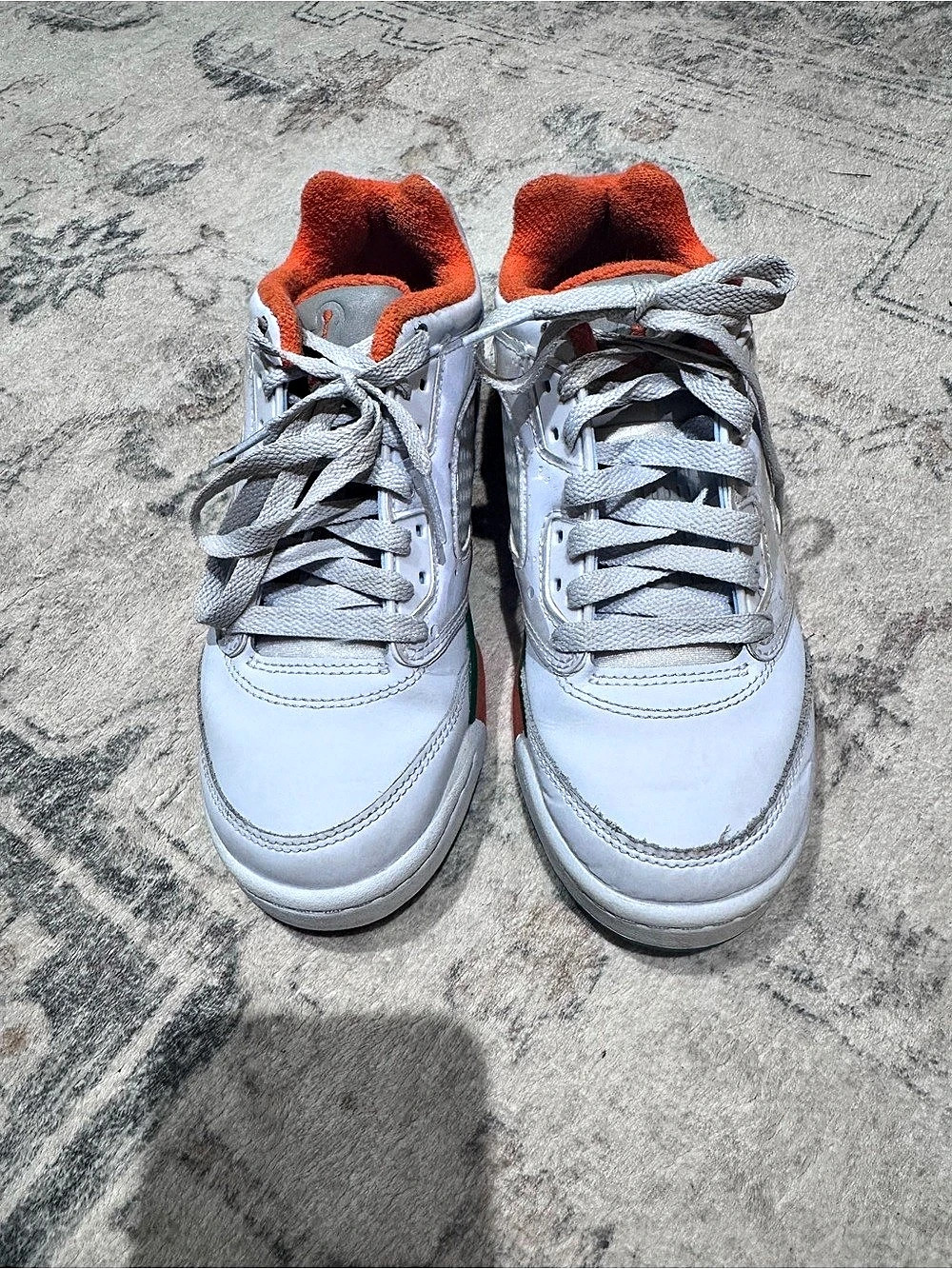 Jordan 3 Sneakers in White & Orange